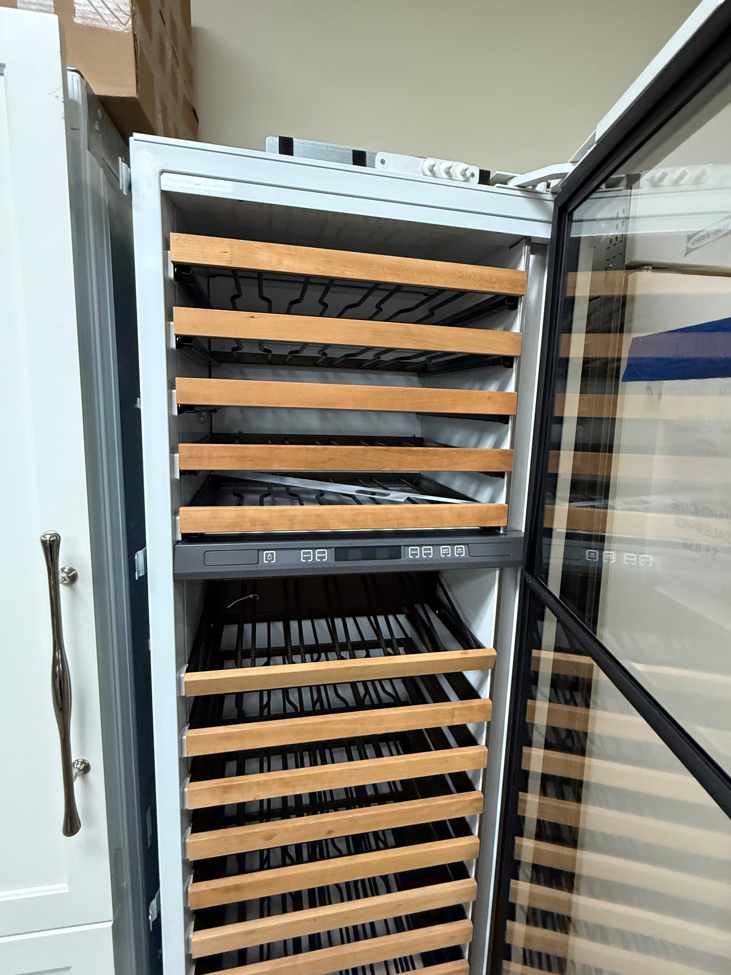 Sub-Zero 427G 27" White Paneled Dual Zone Tall Wine Cooler, Right Hinged, Panel Ready, 2011