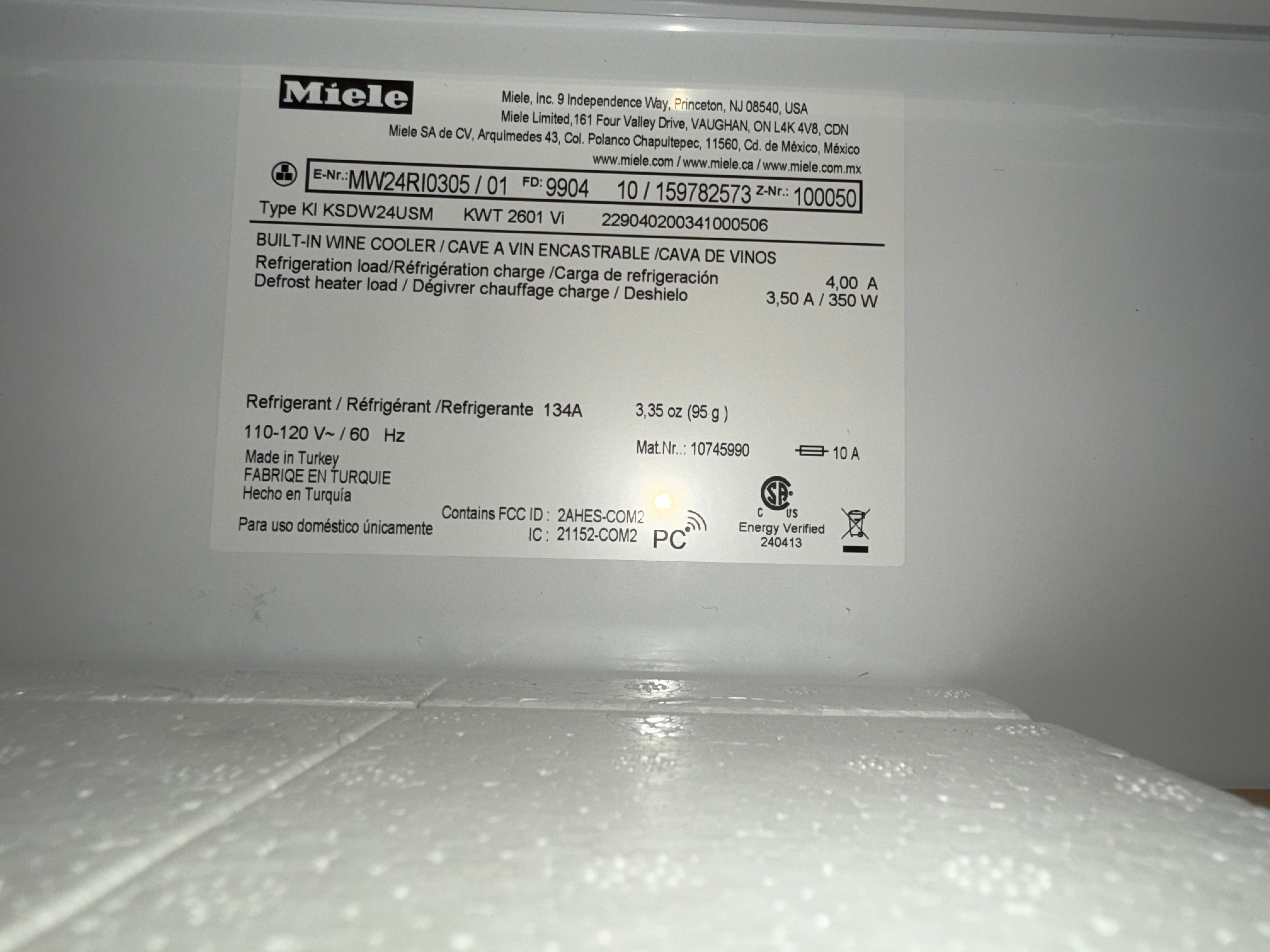 Miele MasterCool Series KWT 2601 Vi 24" Panel Ready Smart Tall Wine Cooler