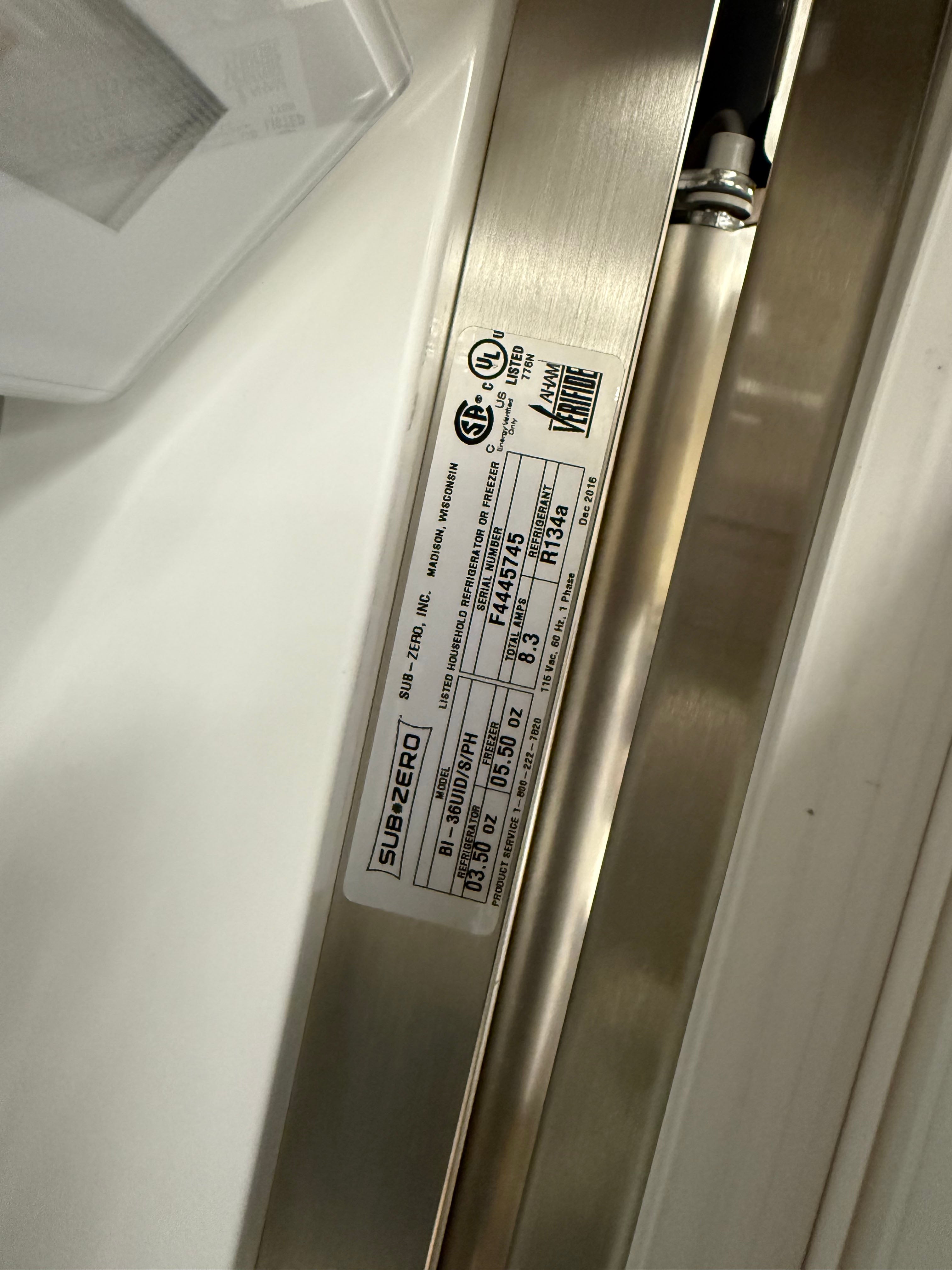 Sub-Zero BI-36UID/S/PH 36" Stainless Steel Bottom Freezer Refrigerator 