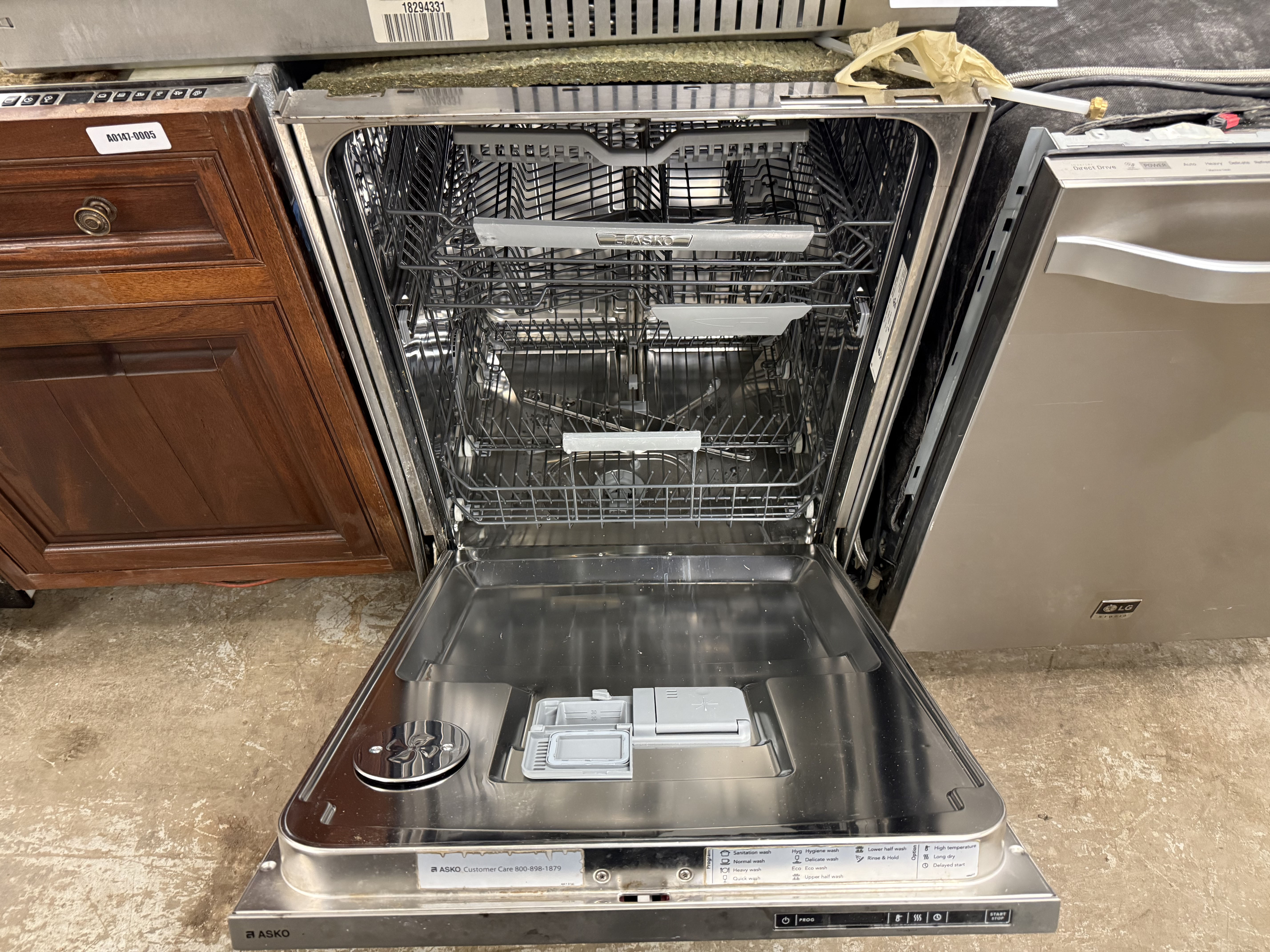 Asko XXL Series D5636XXLHS/PH 24" Stainless Steel Dishwasher