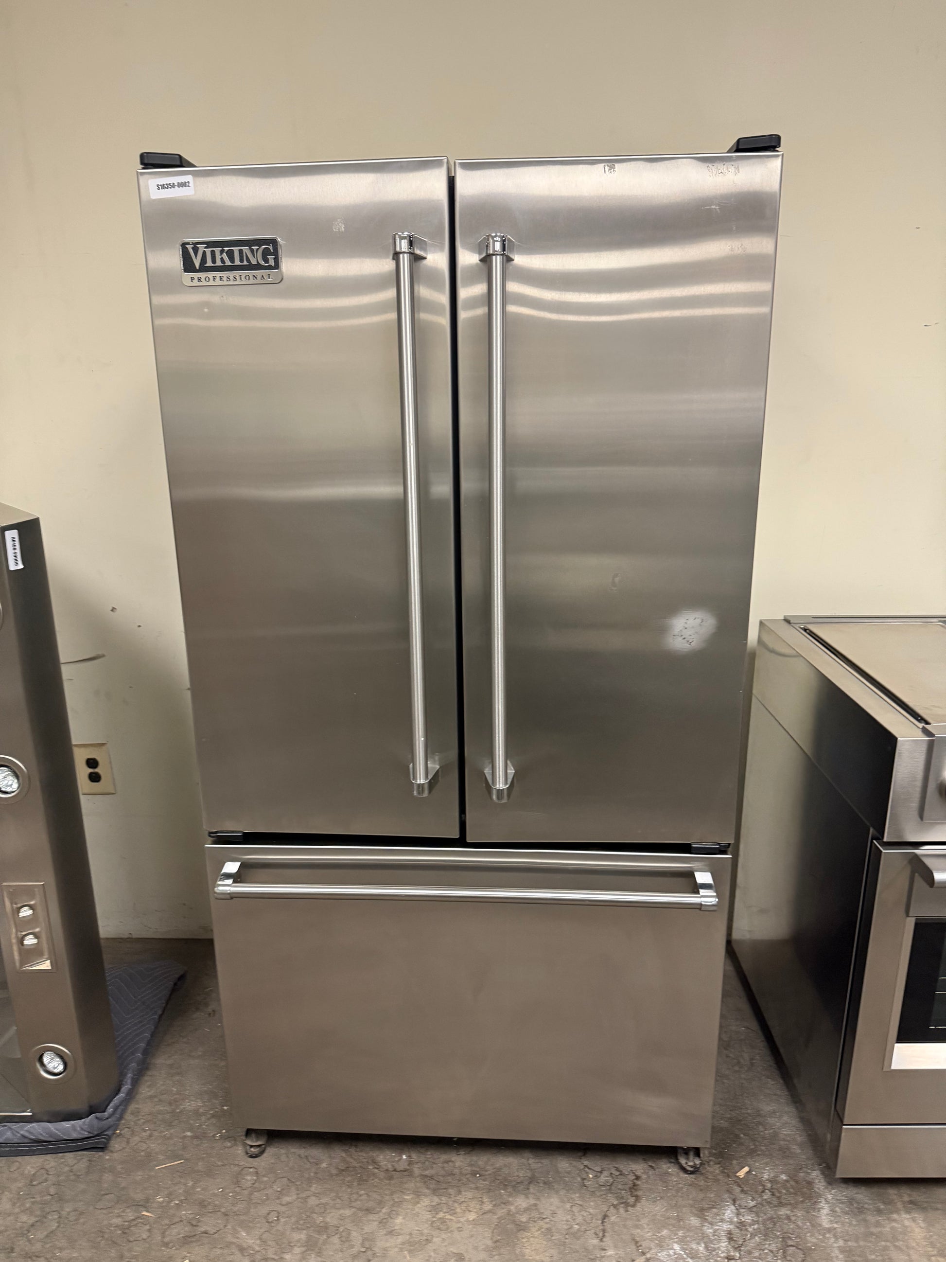 Viking VCFF036SS 36" Stainless Steel Counter Depth Dreestanding French Door Refrigerator