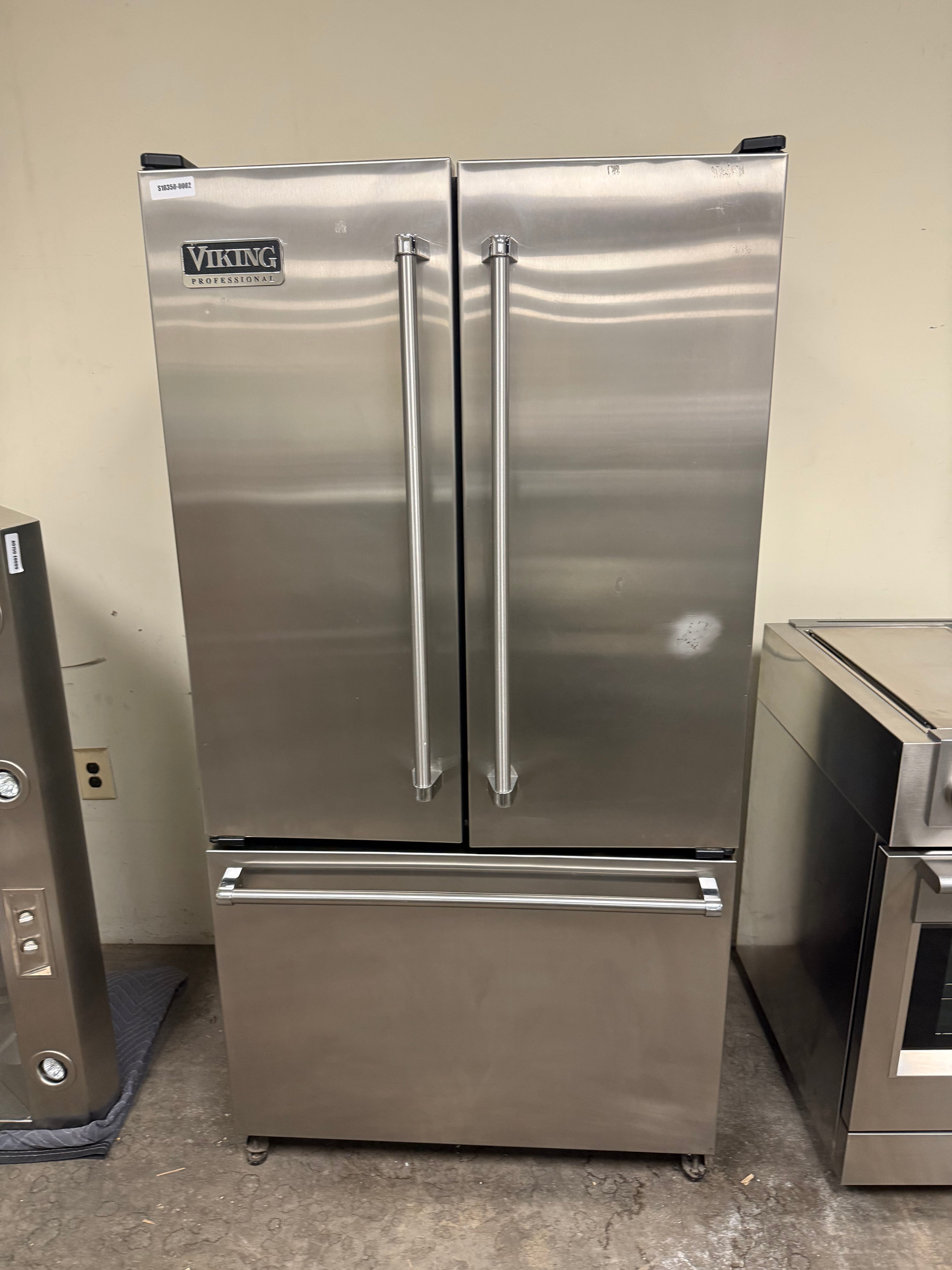 Viking VCFF036SS 36" Stainless Steel Counter Depth Dreestanding French Door Refrigerator