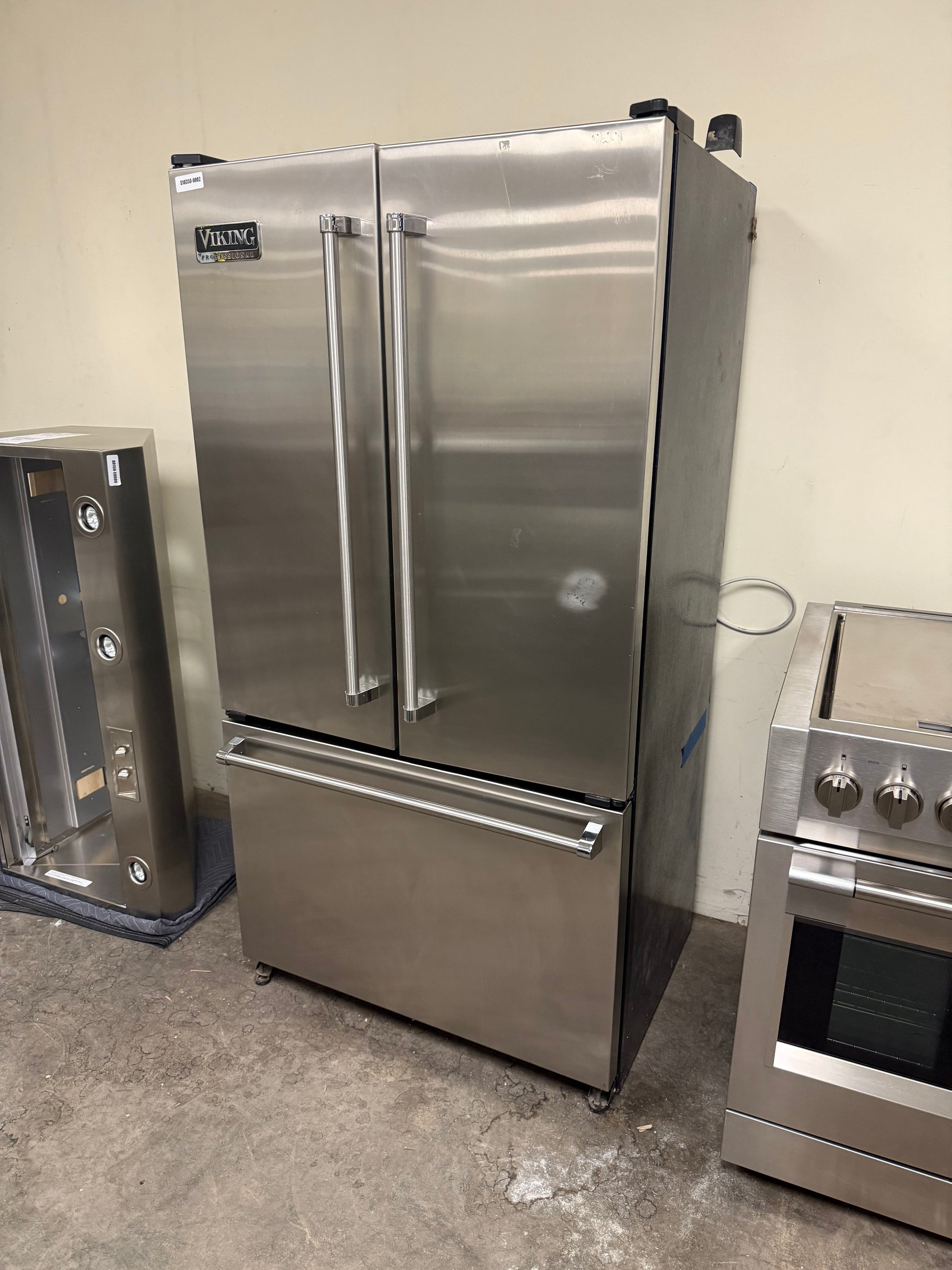 Viking VCFF036SS 36" Stainless Steel Counter Depth Dreestanding French Door Refrigerator