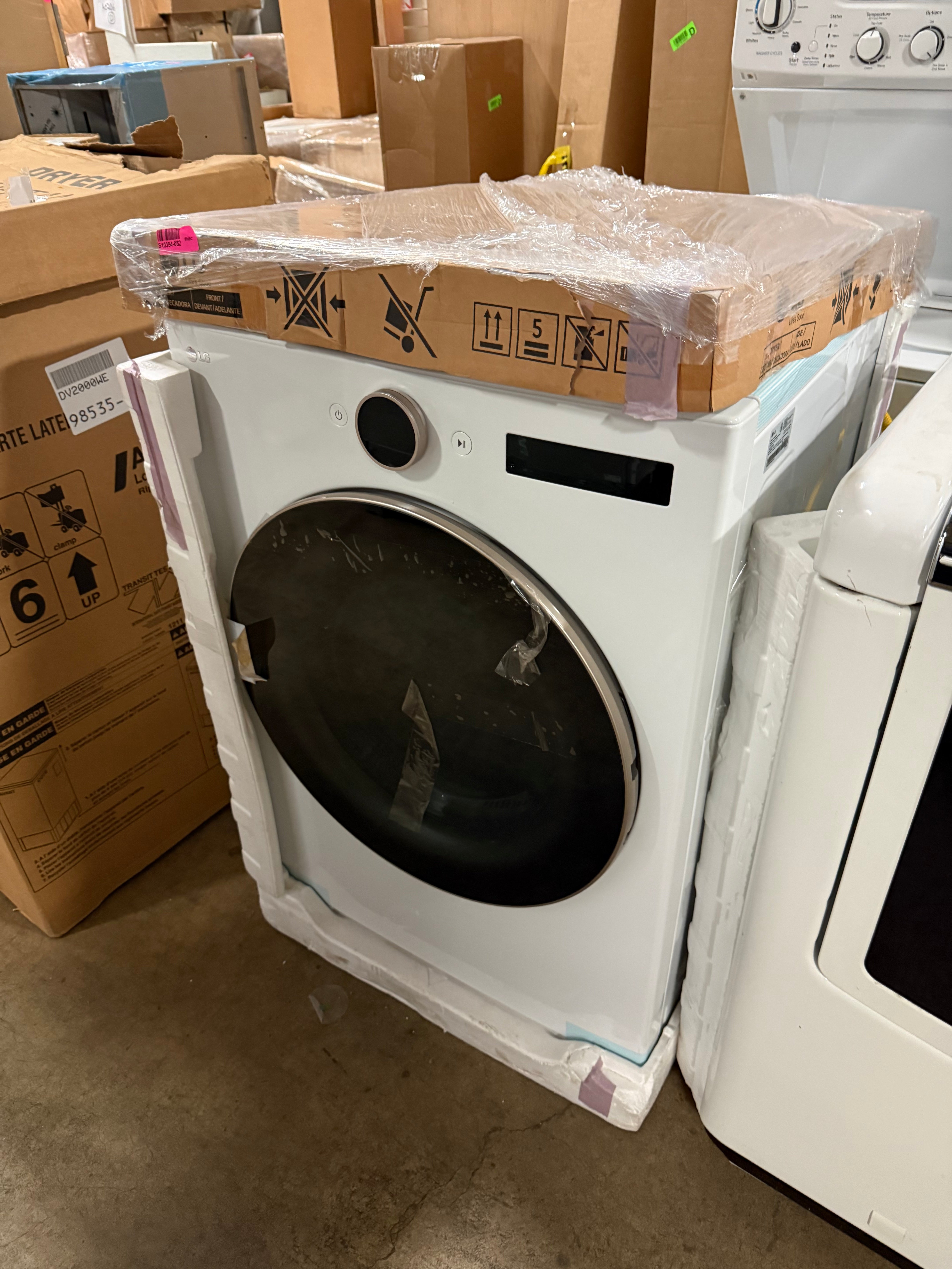 LG DLGX6501W 27" White Smart Front Load Gas Dryer