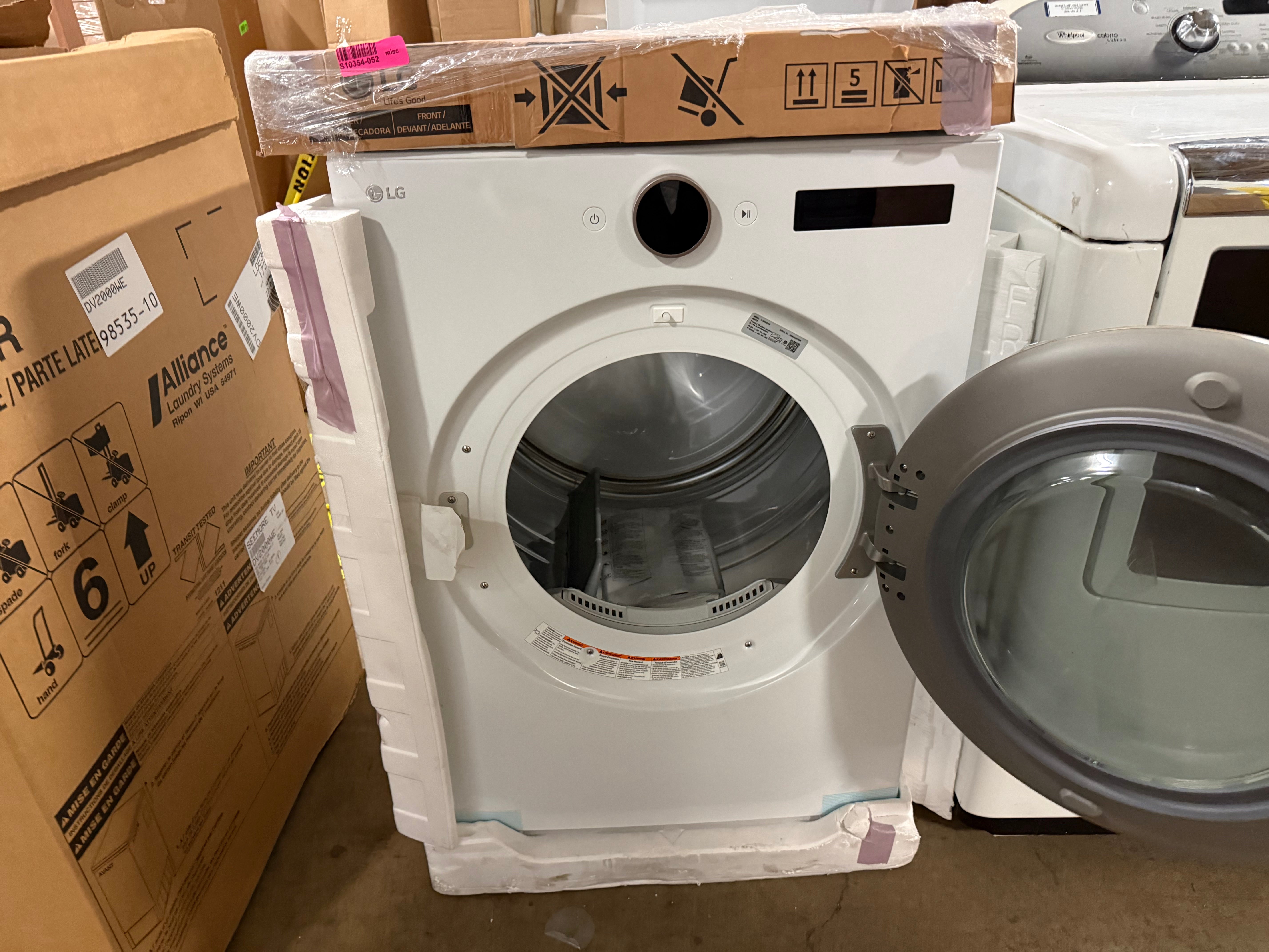 LG DLGX6501W 27" White Smart Front Load Gas Dryer