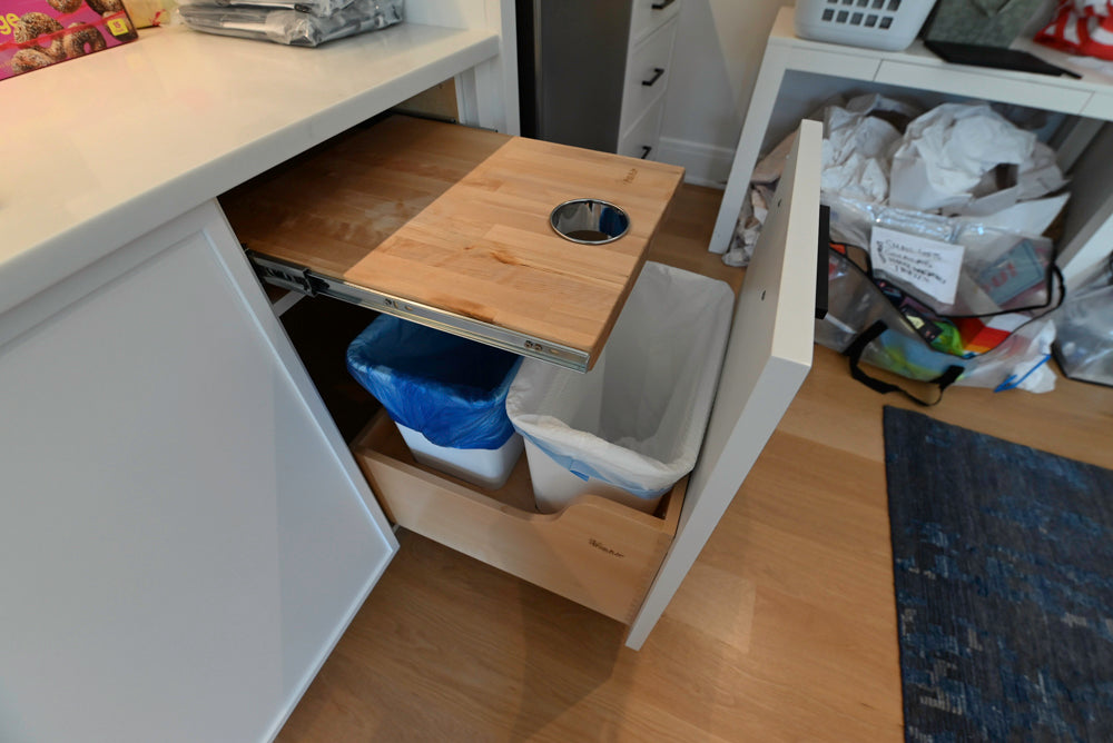 Rein & Jac Transitional White & Oak Kitchenette with Sink & Faucet