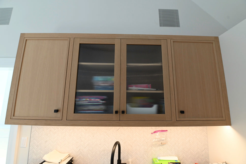 Rein & Jac Transitional White & Oak Kitchenette with Sink & Faucet