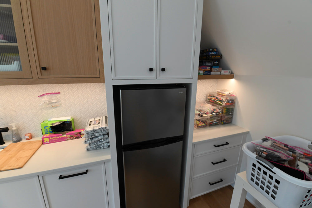 Rein & Jac Transitional White & Oak Kitchenette with Sink & Faucet