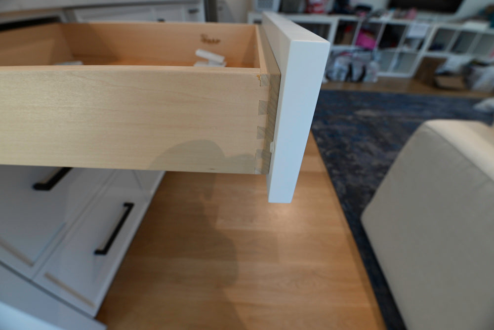 Rein & Jac Transitional White & Oak Kitchenette with Sink & Faucet