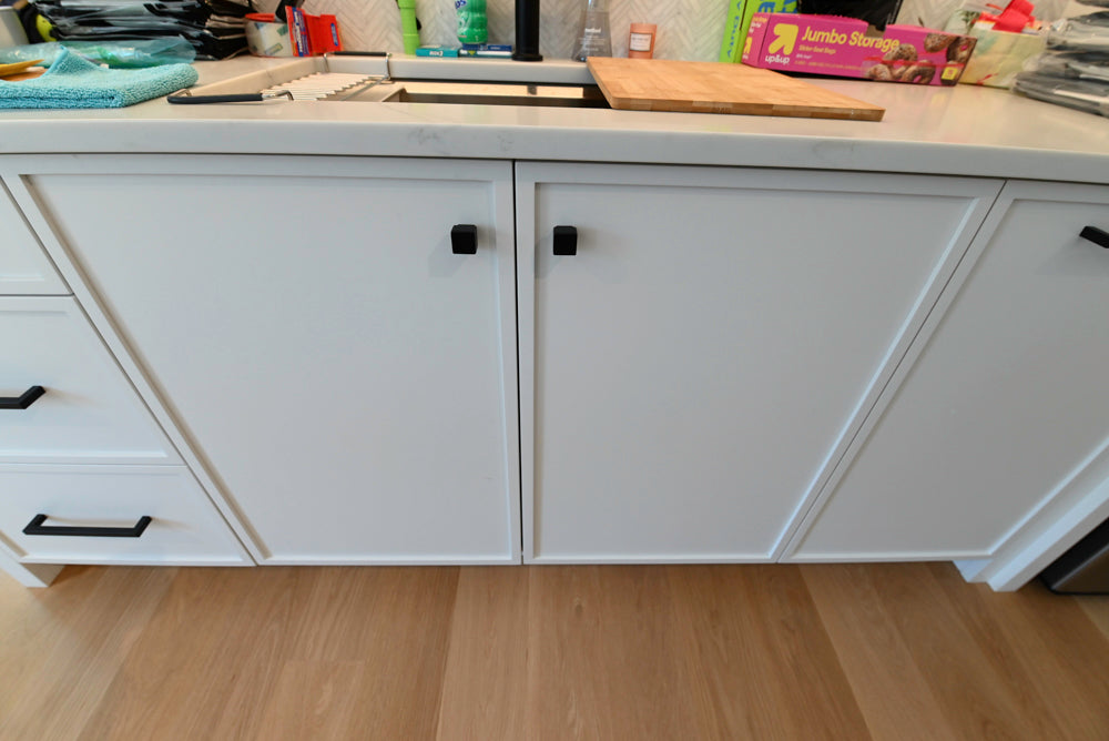 Rein & Jac Transitional White & Oak Kitchenette with Sink & Faucet