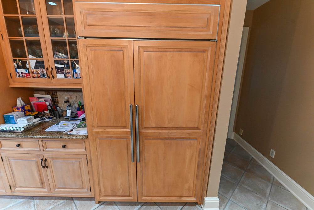 Quality Custom Traditional Natural Wooden Kitchen with Island and Appliances