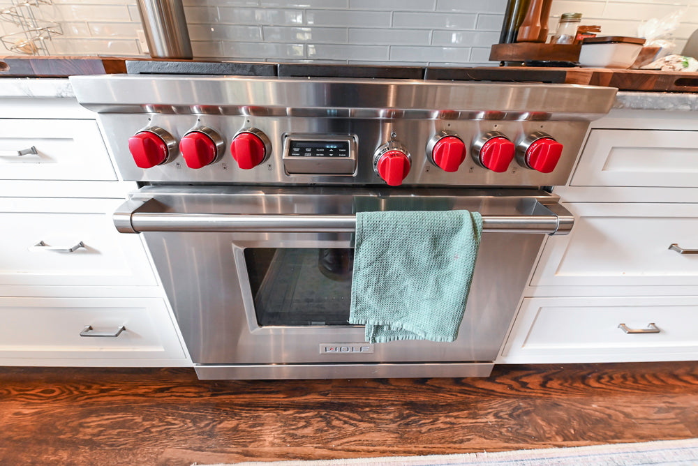 Custom Transitional White Kitchen with Island, Marble Countertop and Sub-Zero & Wolf Appliances