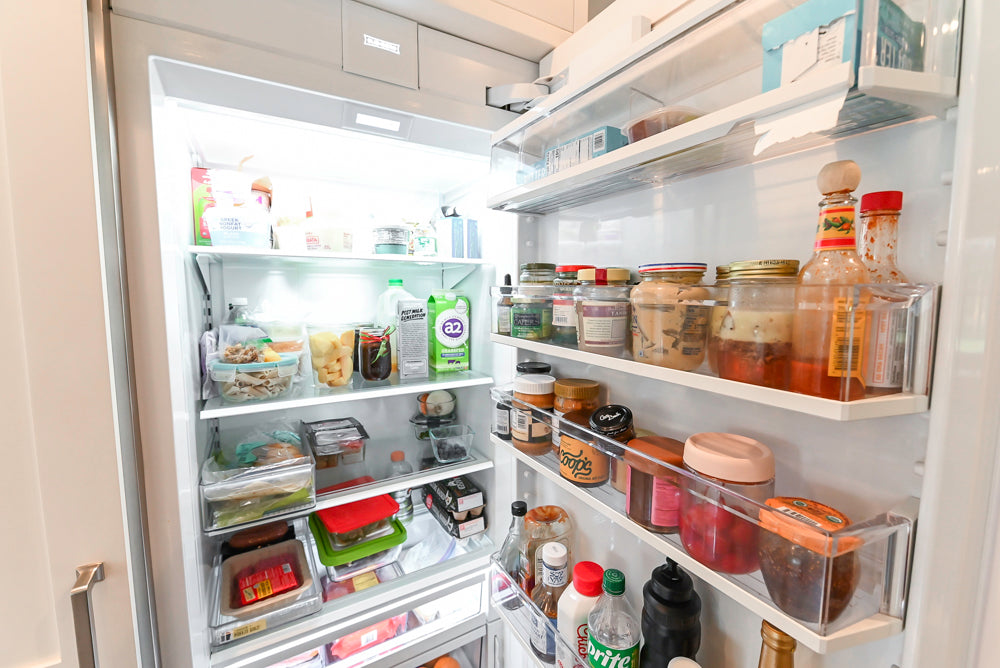 Custom Transitional White Kitchen with Island, Marble Countertop and Sub-Zero & Wolf Appliances