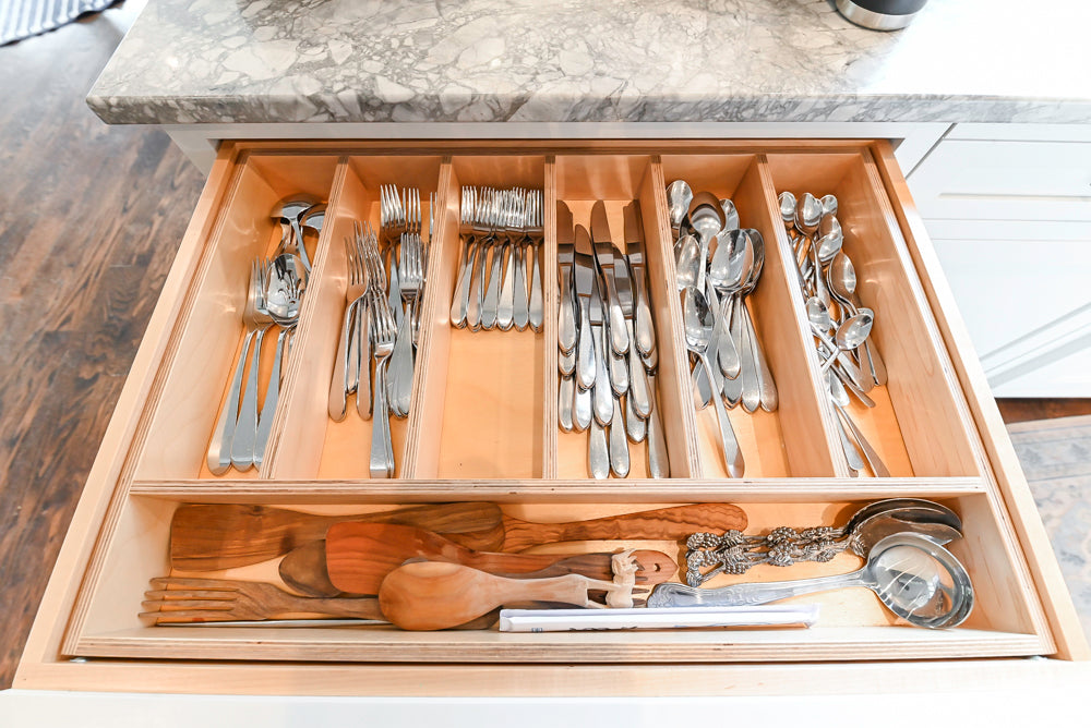 Custom Transitional White Kitchen with Island, Marble Countertop and Sub-Zero & Wolf Appliances