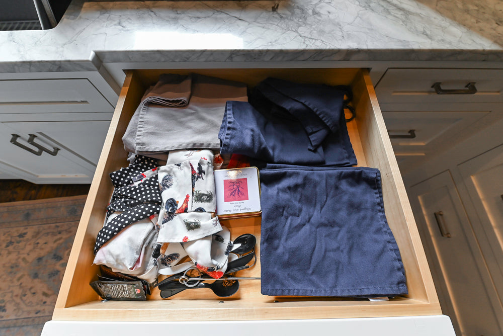 Custom Transitional White Kitchen with Island, Marble Countertop and Sub-Zero & Wolf Appliances