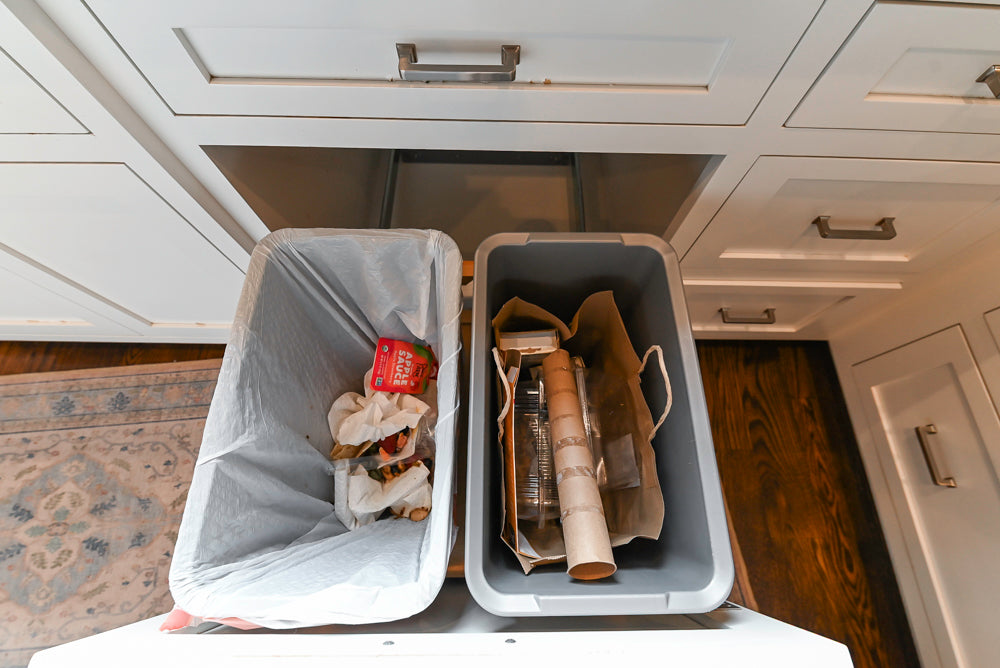 Custom Transitional White Kitchen with Island, Marble Countertop and Sub-Zero & Wolf Appliances