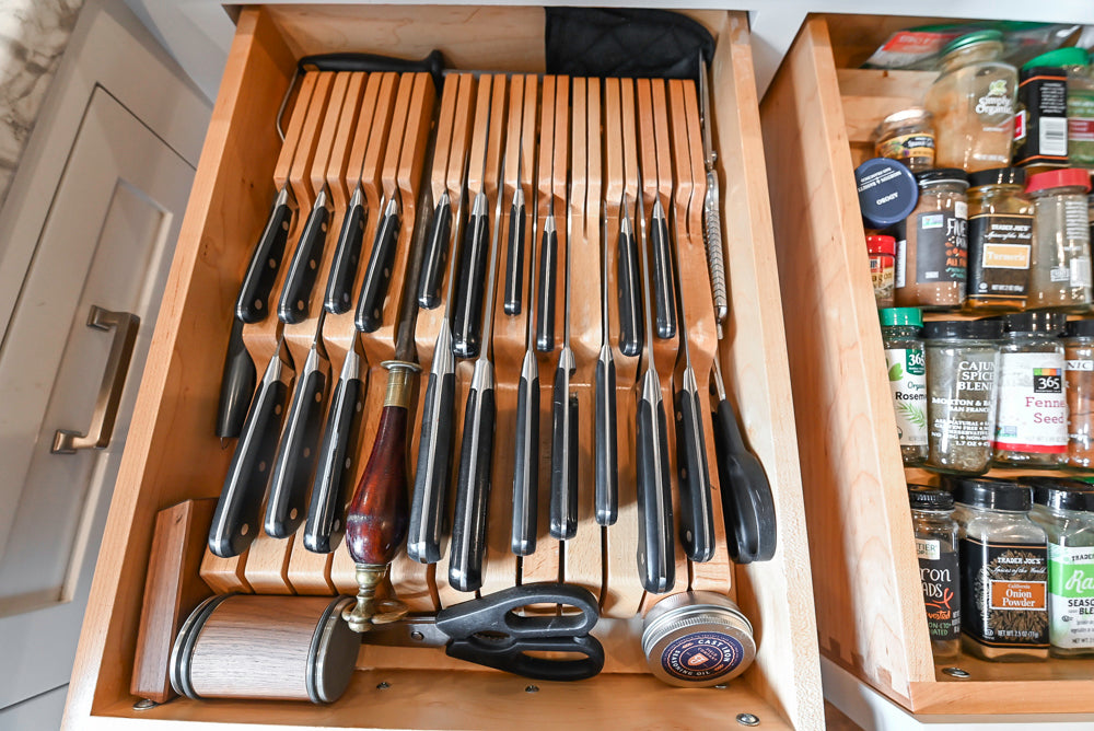Custom Transitional White Kitchen with Island, Marble Countertop and Sub-Zero & Wolf Appliances