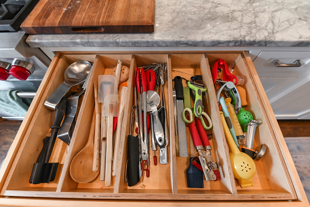 Custom Transitional White Kitchen with Island, Marble Countertop and Sub-Zero & Wolf Appliances