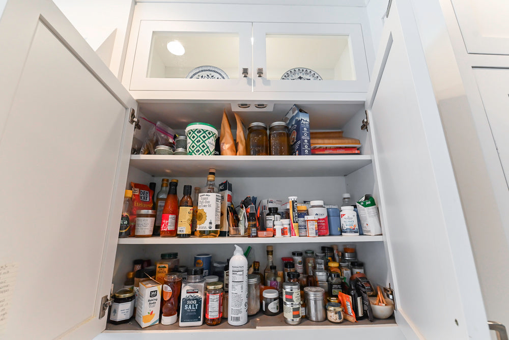 Custom Transitional White Kitchen with Island, Marble Countertop and Sub-Zero & Wolf Appliances