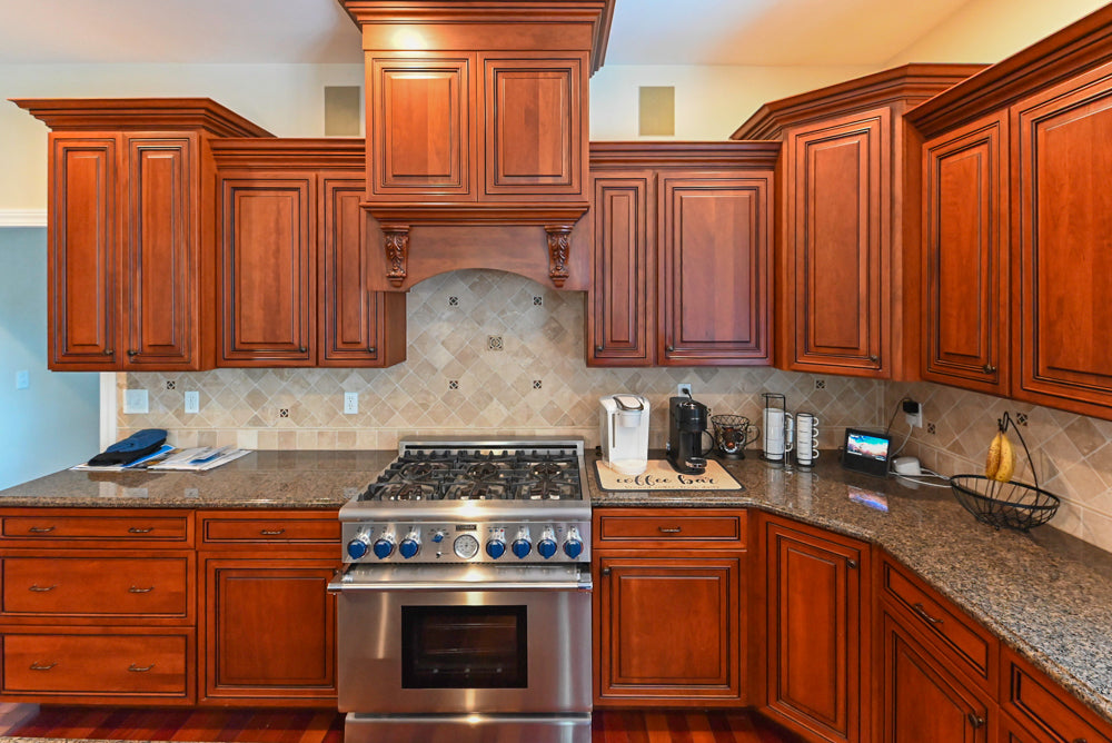 Pennville Traditional Wooden Kitchen with Granite Countertops and Thermador Appliances