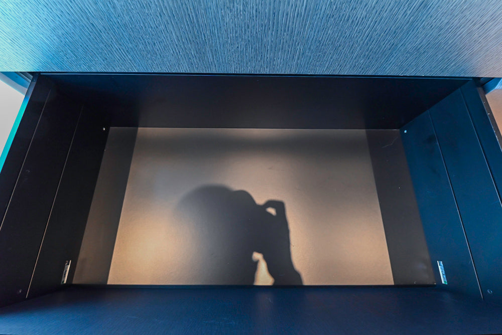 Custom Modern Wood Veneer Kitchen with White Marble Countertops and Wolf & Miele Appliances