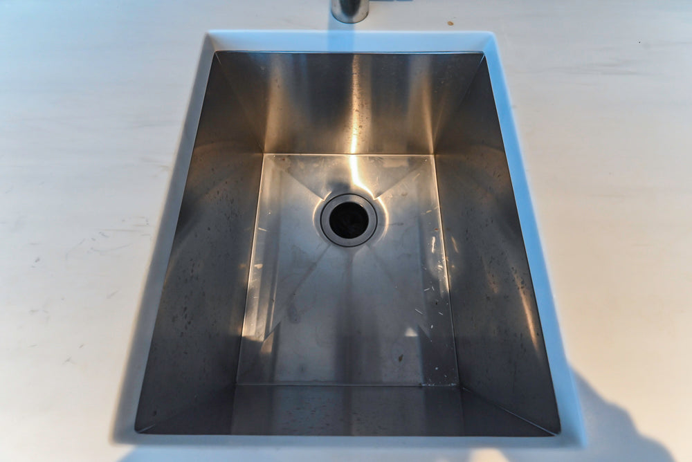 Custom Modern Wood Veneer Kitchen with White Marble Countertops and Wolf & Miele Appliances