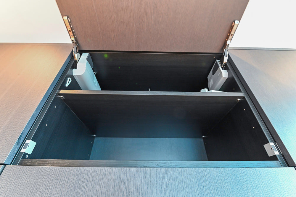 Custom Modern Wood Veneer Kitchen with White Marble Countertops and Wolf & Miele Appliances