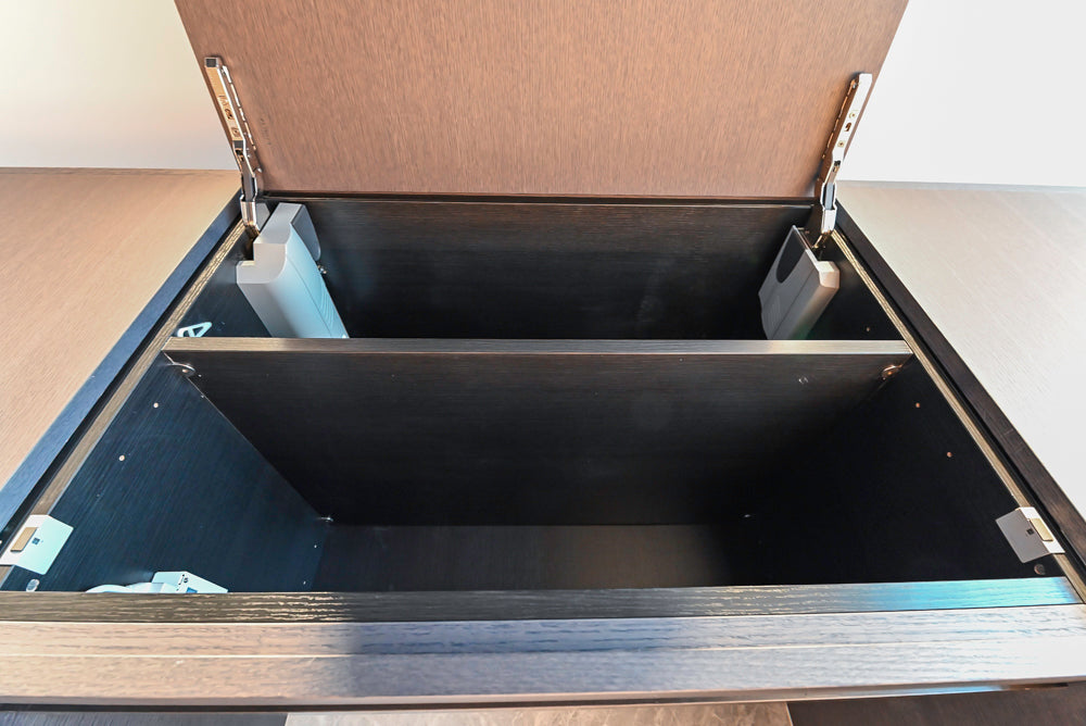 Custom Modern Wood Veneer Kitchen with White Marble Countertops and Wolf & Miele Appliances