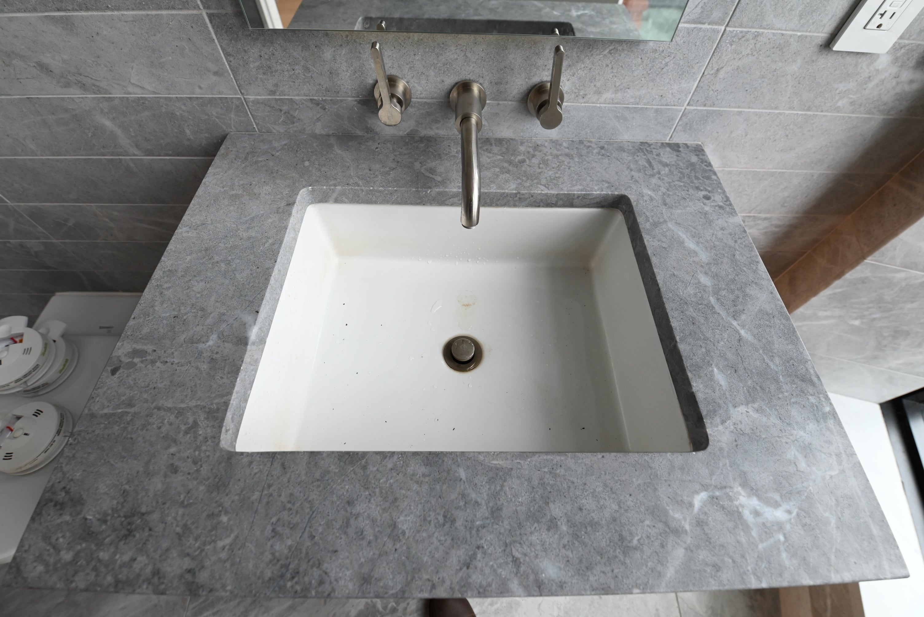 Modern 28" Wood Veneer Single Vanity with Top and Sink - No Faucet