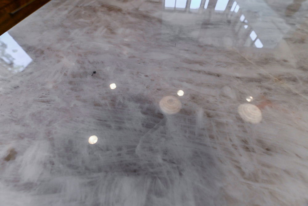 Custom Modern Tigerwood Kitchen with Marble Countertops and Gaggenau Appliances