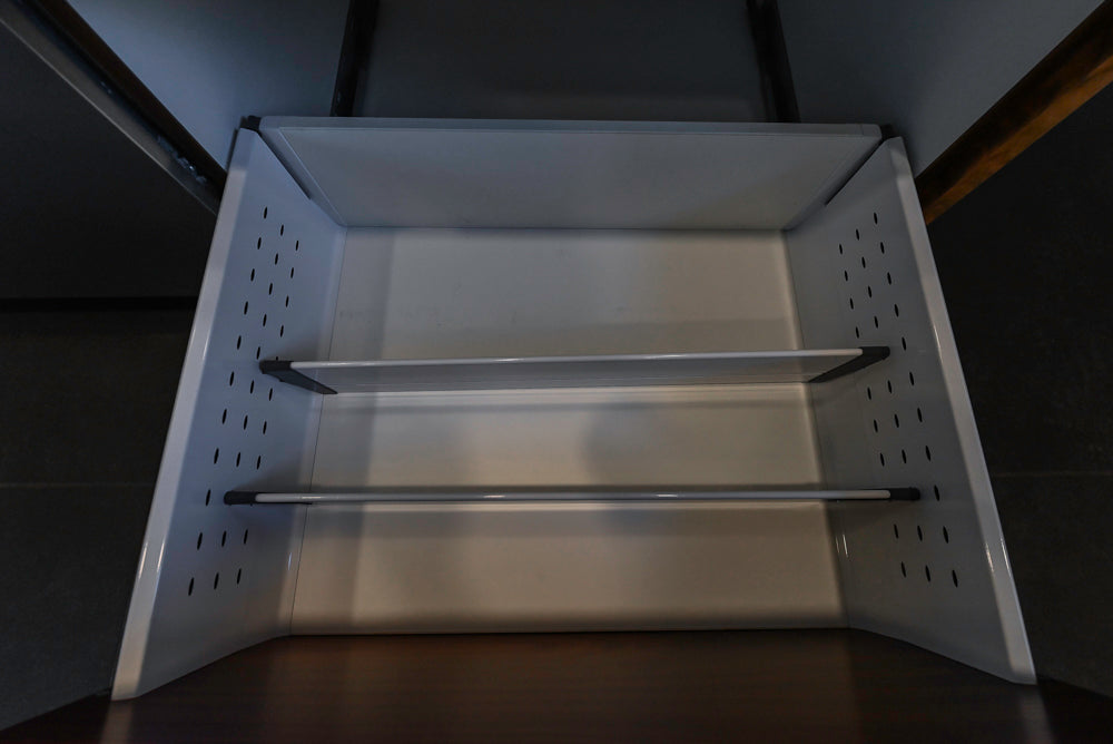 Custom Modern Tigerwood Kitchen with Marble Countertops and Gaggenau Appliances