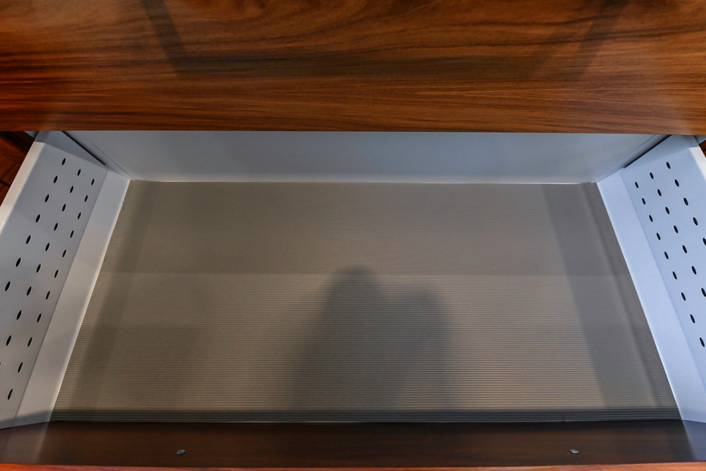 Custom Modern Tigerwood Kitchen with Marble Countertops and Gaggenau Appliances