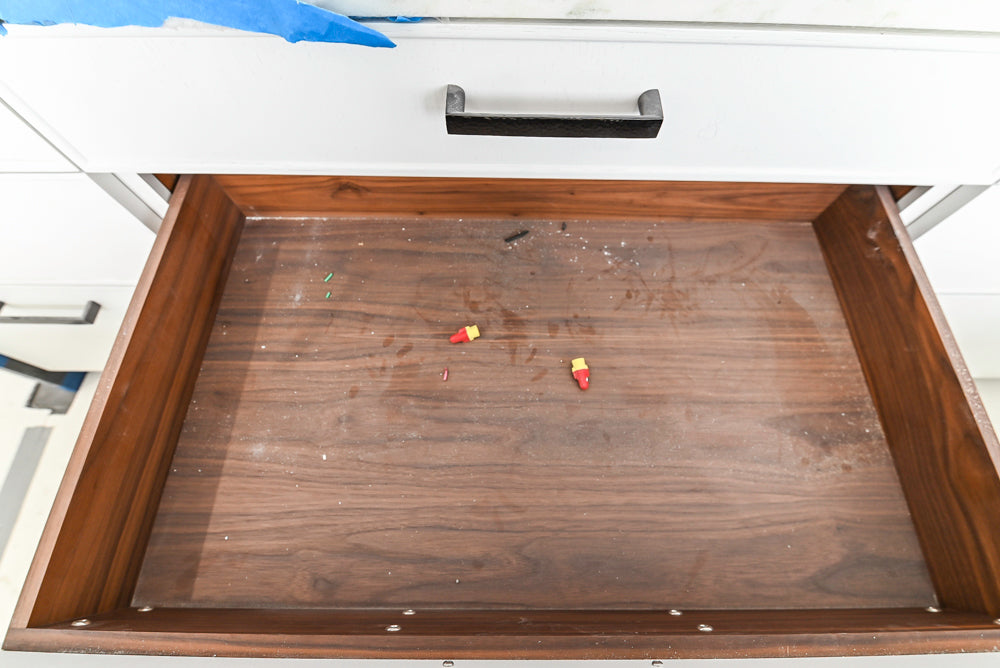 Custom Transitional White Kitchen with Island and Quartzite Countertops