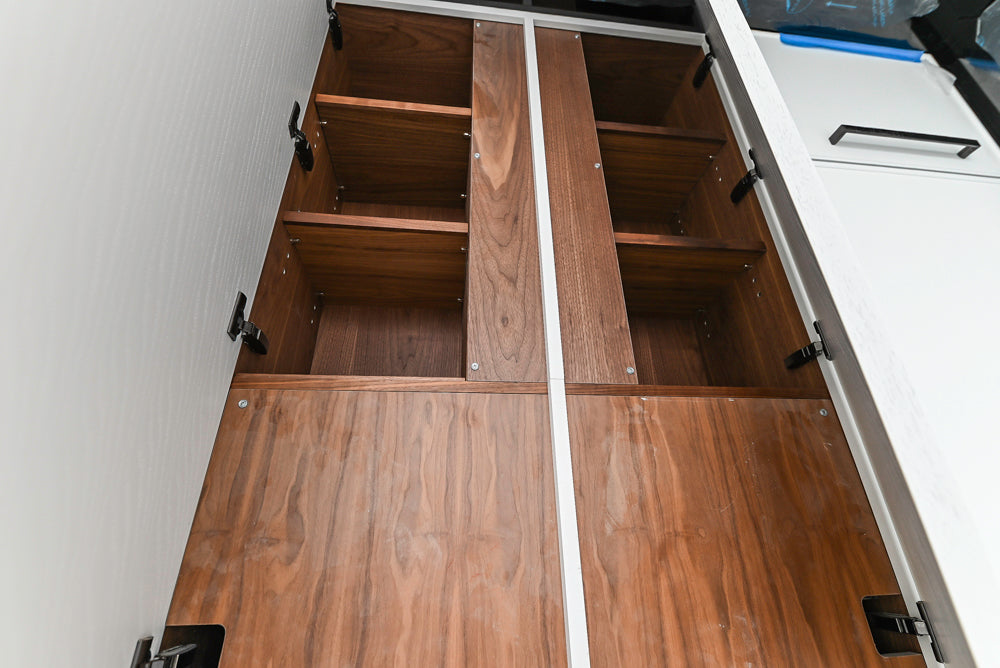Custom Transitional White Kitchen with Island and Quartzite Countertops