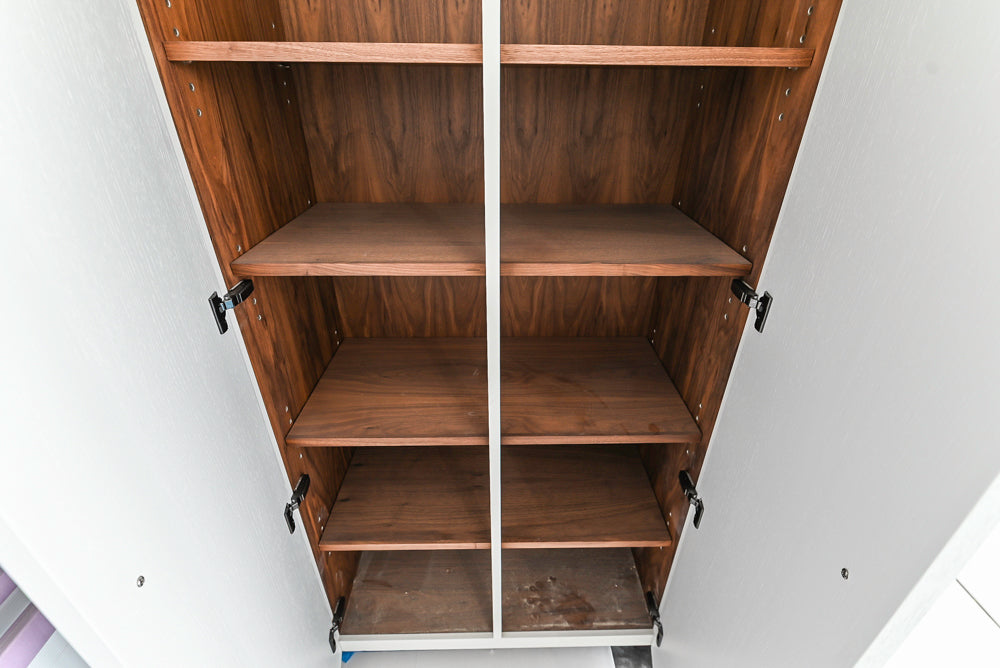 Custom Transitional White Kitchen with Island and Quartzite Countertops
