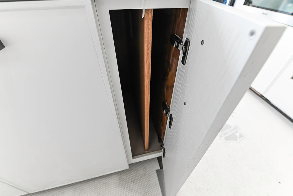 Custom Transitional White Kitchen with Island and Quartzite Countertops