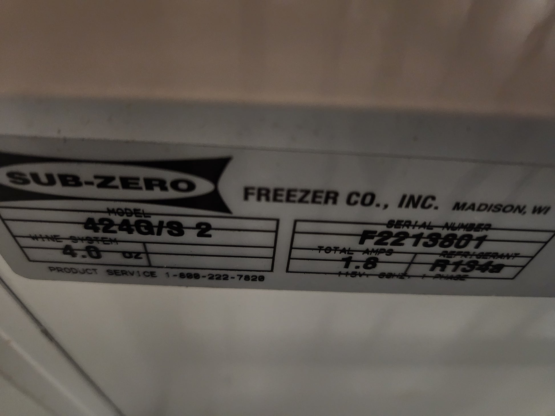 Sub-Zero 424G/S 24" Stainless Steel Undercounter Wine Cooler