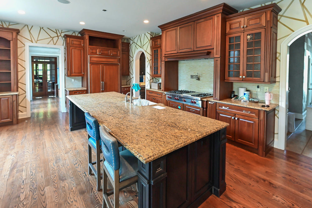 Century Traditional Cherry Kitchen with Granite Countertops and Sub-Zero and Wolf Appliances