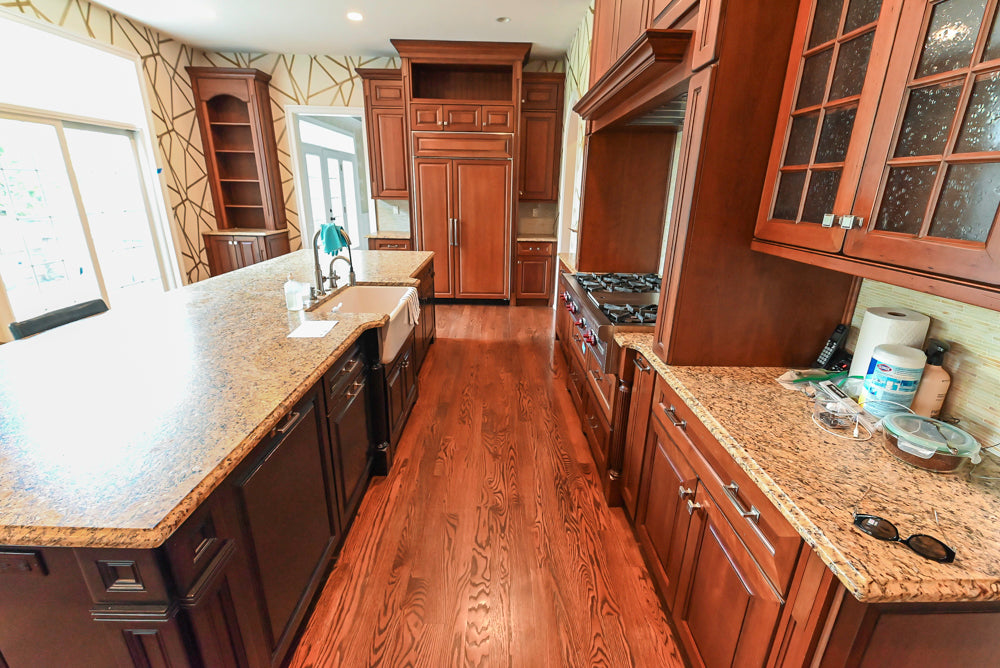 Century Traditional Cherry Kitchen with Granite Countertops and Sub-Zero and Wolf Appliances