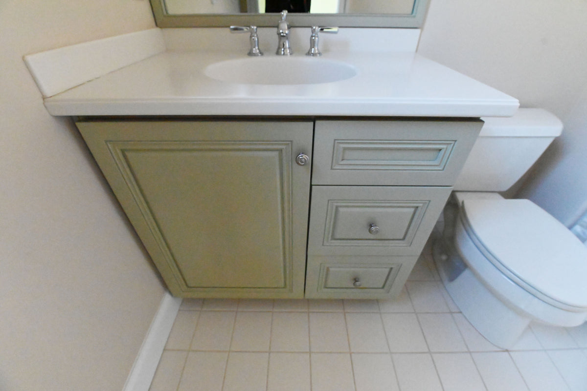 Century Cabinetry Traditional 38.5" Grey Single Vanity with Integrated Sink Top and Faucet