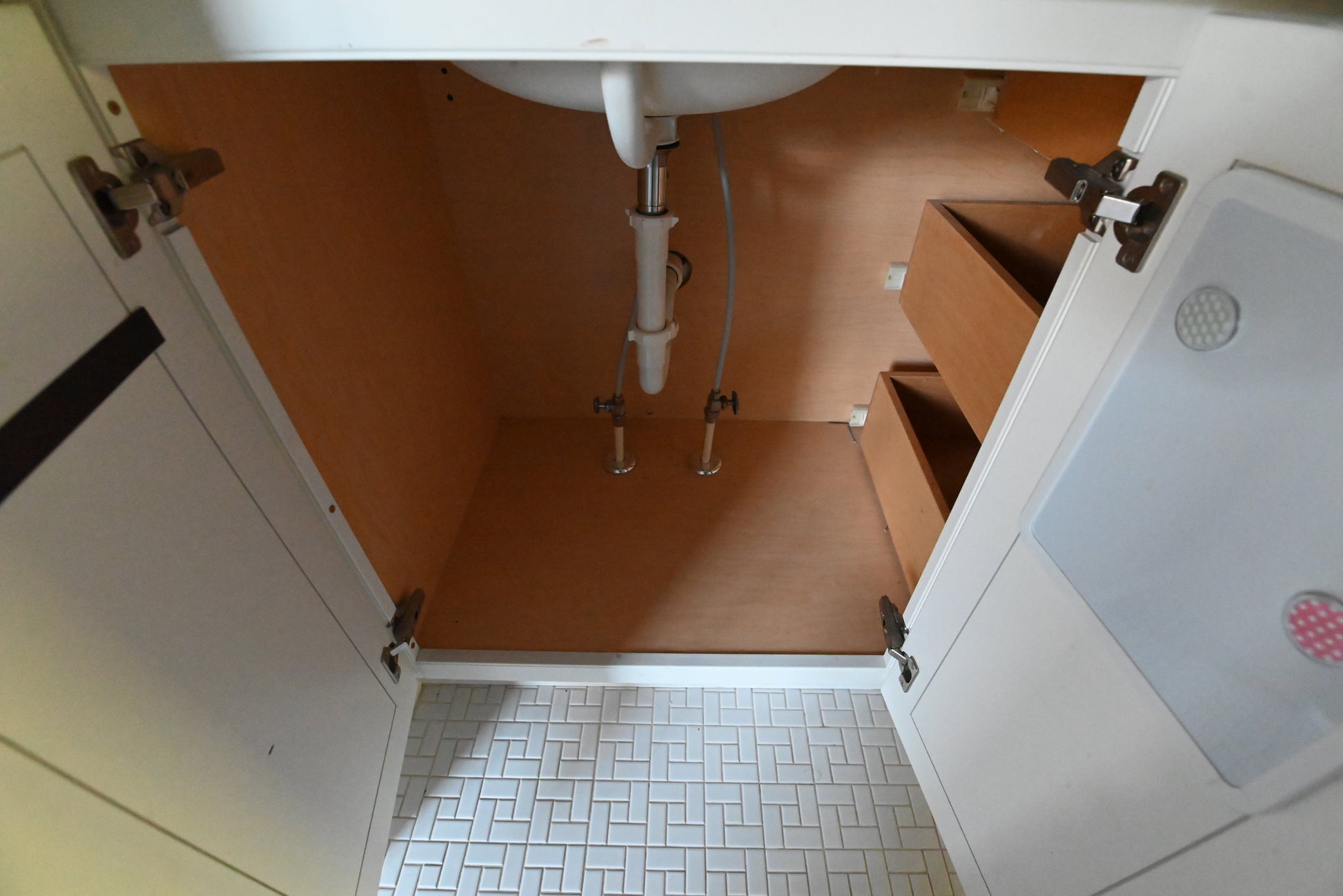 Century Cabinetry Traditional 75" White Double Bowl Vanity with Corian Top, Sinks and Faucets