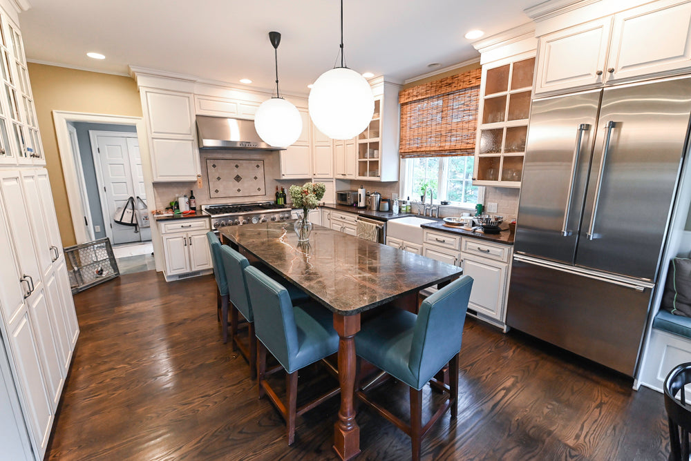 Traditional estate kitchen with professional grade stainless steel appliances