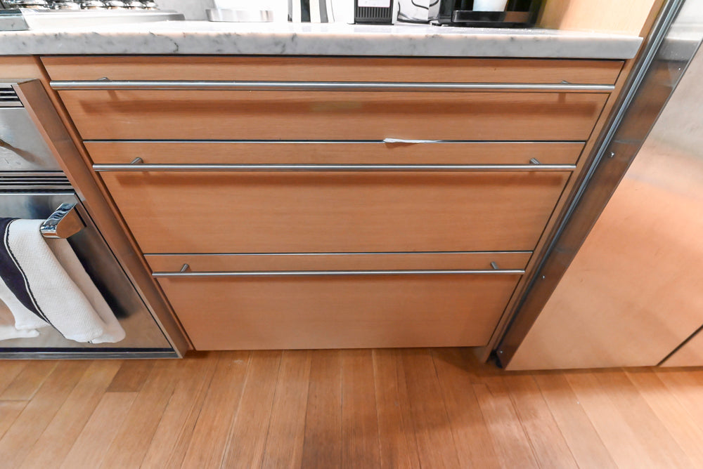 Poggenpohl Modern Veneer Kitchen with Island and Viking Appliances