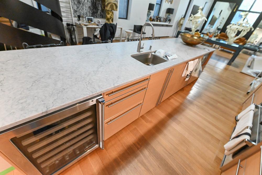 Poggenpohl Modern Veneer Kitchen with Island and Viking Appliances