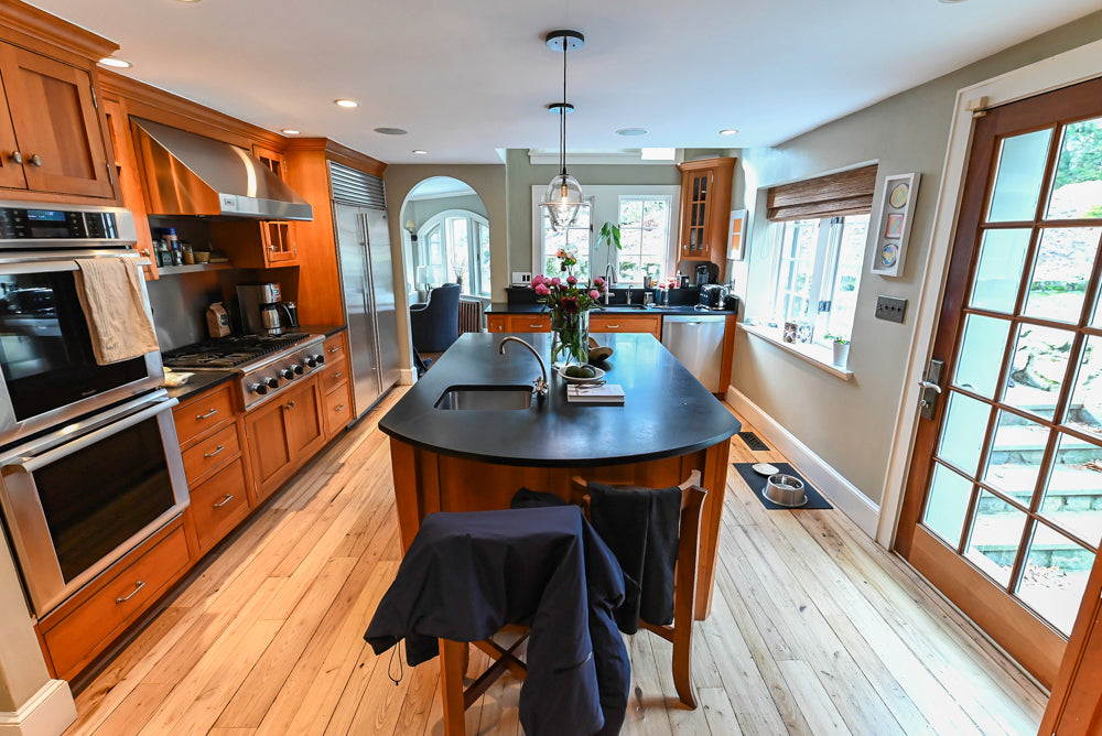 “The Davenport” Traditional Wooden Kitchen with Island and 48" Sub-Zero Refrigerator