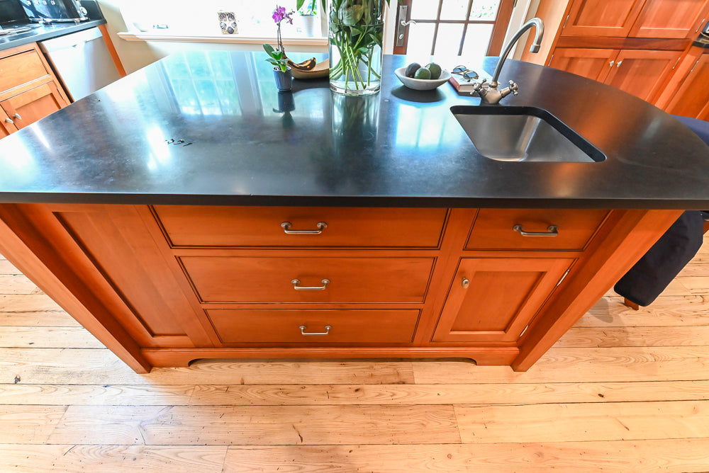 “The Davenport” Traditional Wooden Kitchen with Island and 48" Sub-Zero Refrigerator