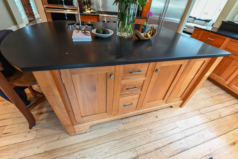 “The Davenport” Traditional Wooden Kitchen with Island and 48" Sub-Zero Refrigerator