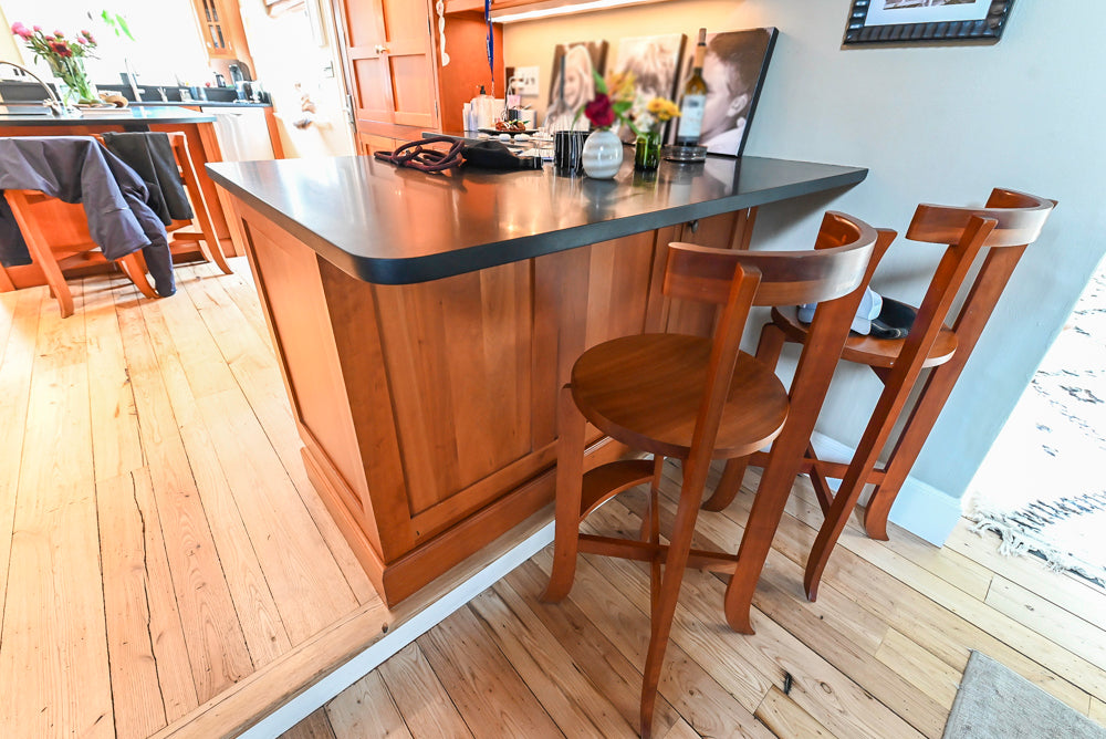 “The Davenport” Traditional Wooden Kitchen with Island and 48" Sub-Zero Refrigerator