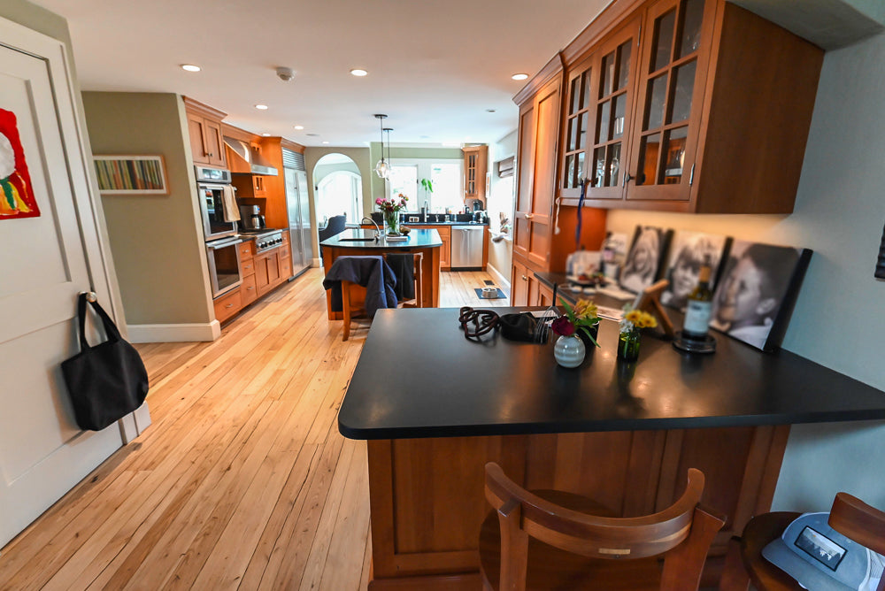“The Davenport” Traditional Wooden Kitchen with Island and 48" Sub-Zero Refrigerator