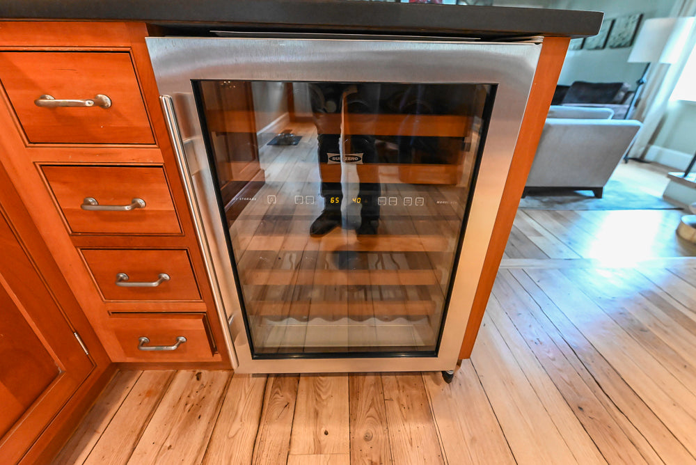 “The Davenport” Traditional Wooden Kitchen with Island and 48" Sub-Zero Refrigerator